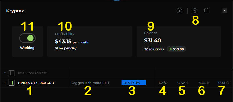 Kryptex Crypto mining